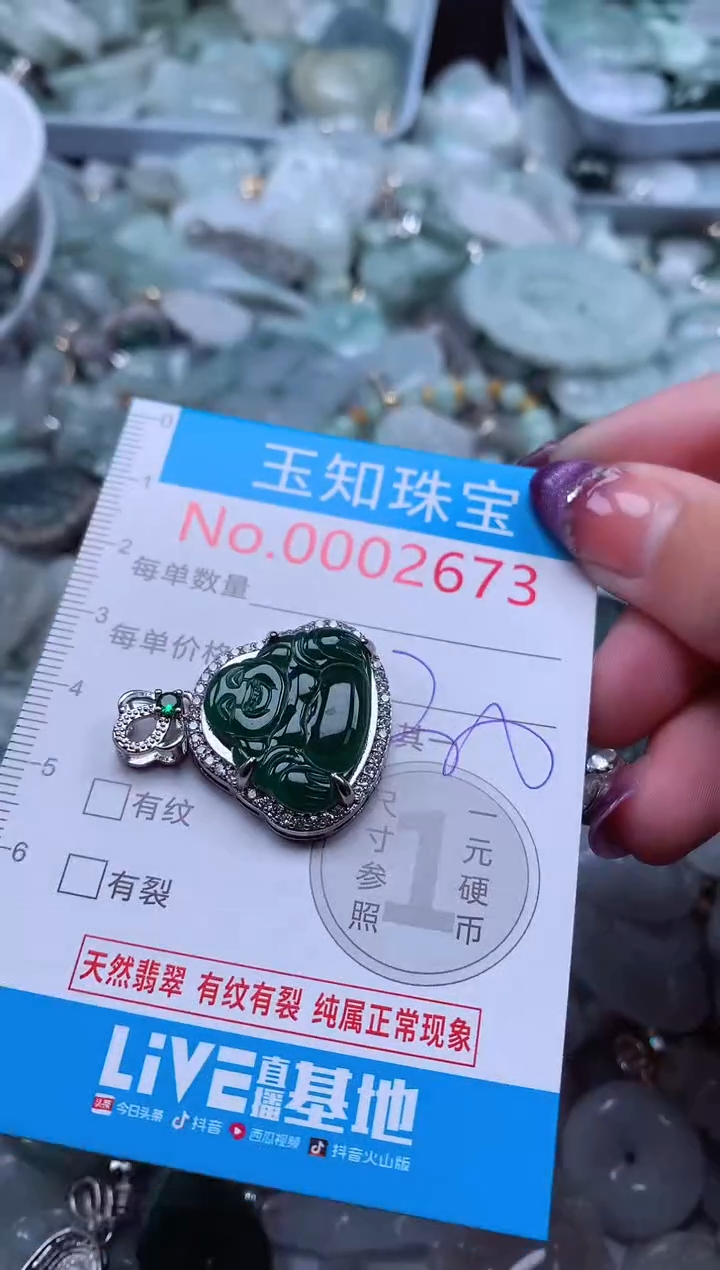 翡翠未镶嵌吊坠(不含链)2673