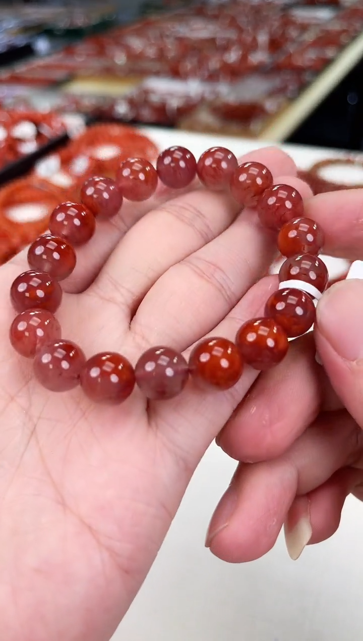 南红玛瑙瓦西手串11+未镶嵌一个/条