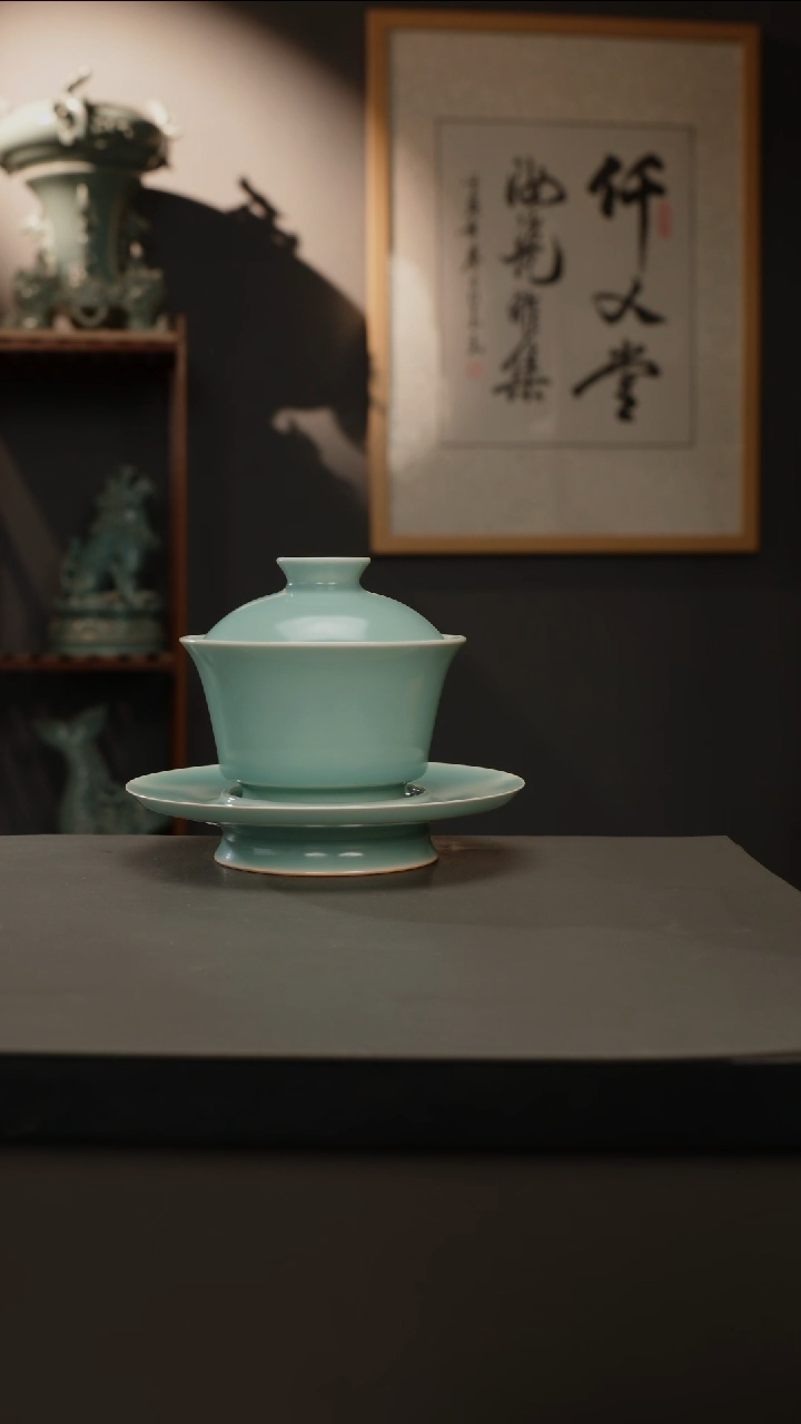 【闪购商品】杯仿古釉原矿 马蹄三才