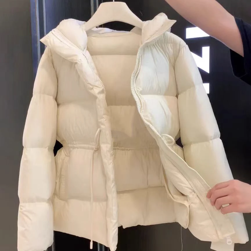 巴黎走秀款！秋冬季收腰款羽绒服韩系连帽时尚外套