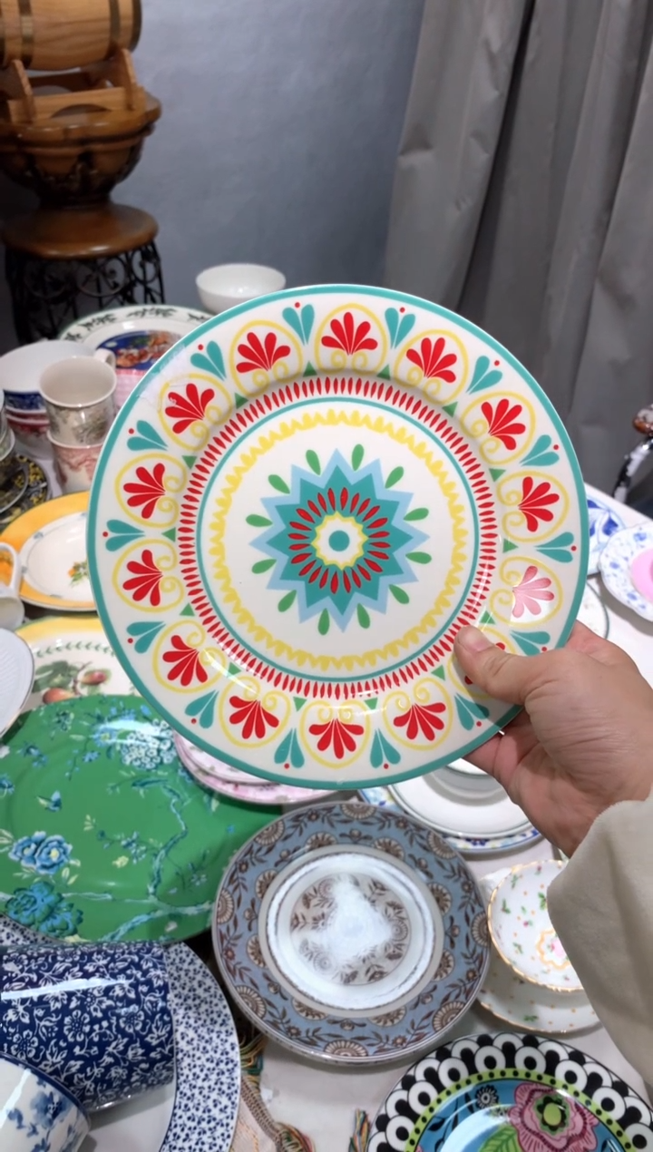 【闪购商品】瓷片陶瓷原单CC215餐具1个8寸