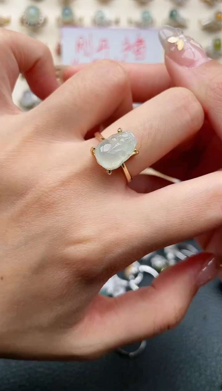 【闪购商品】翡翠戒指银S925镶嵌1111