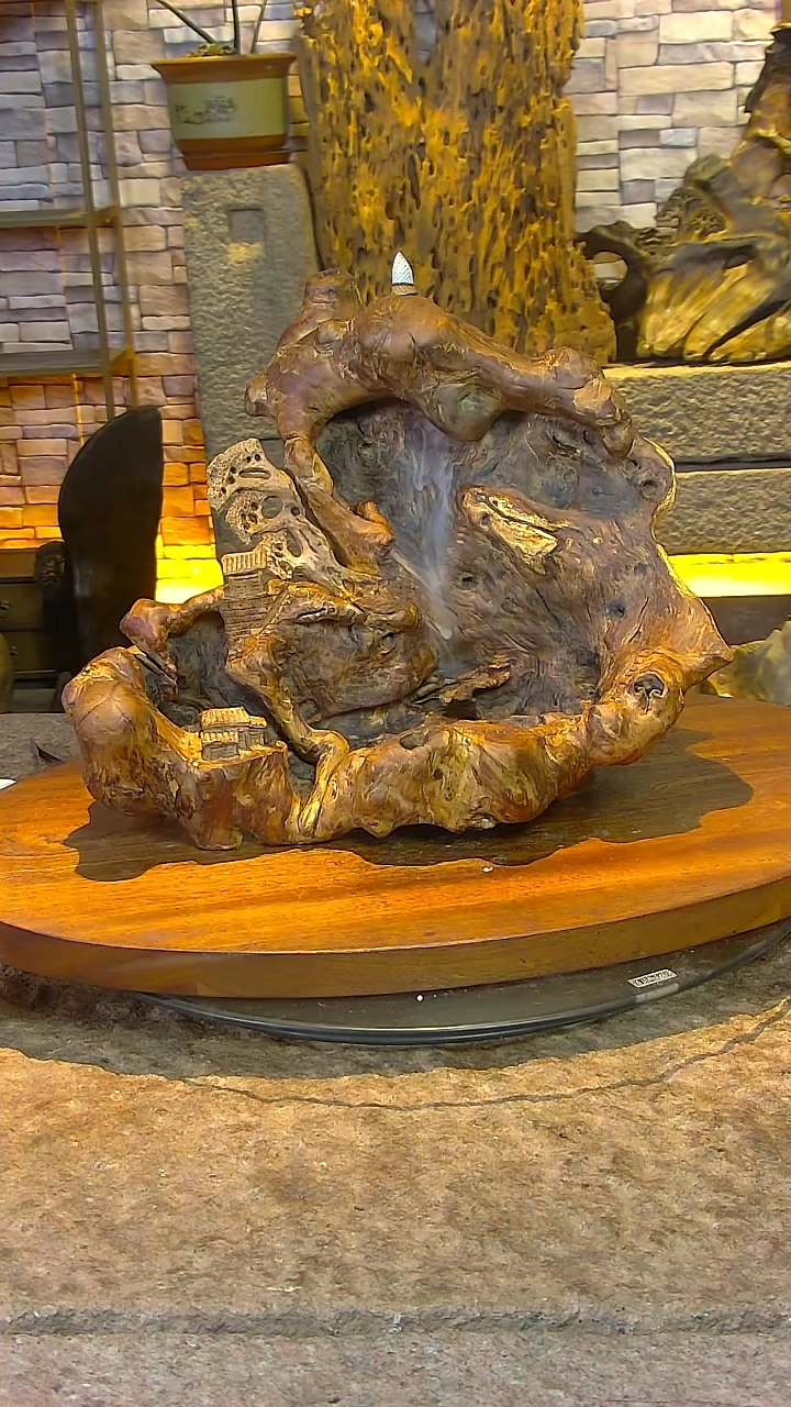 木小叶赤楠木山水摆件