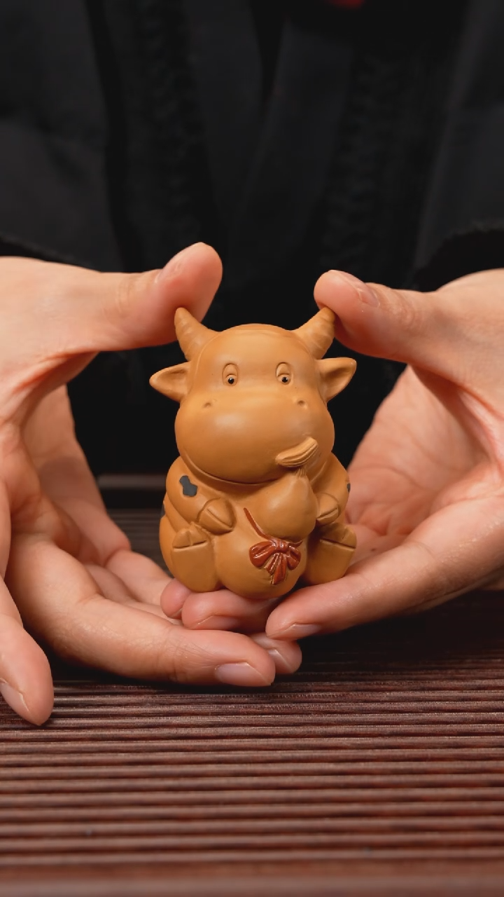 【闪购商品】紫砂茶宠福禄 小牛