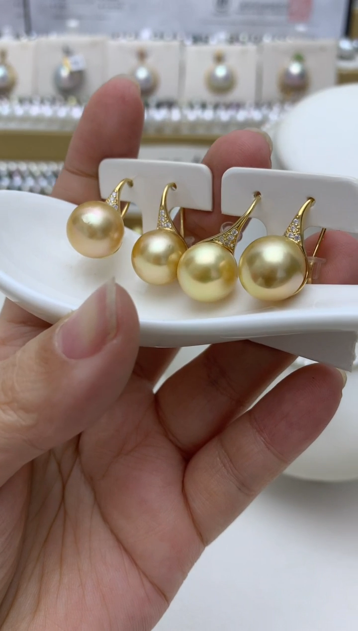 银S925镶嵌耳饰海水珍珠e84 多样性发其一