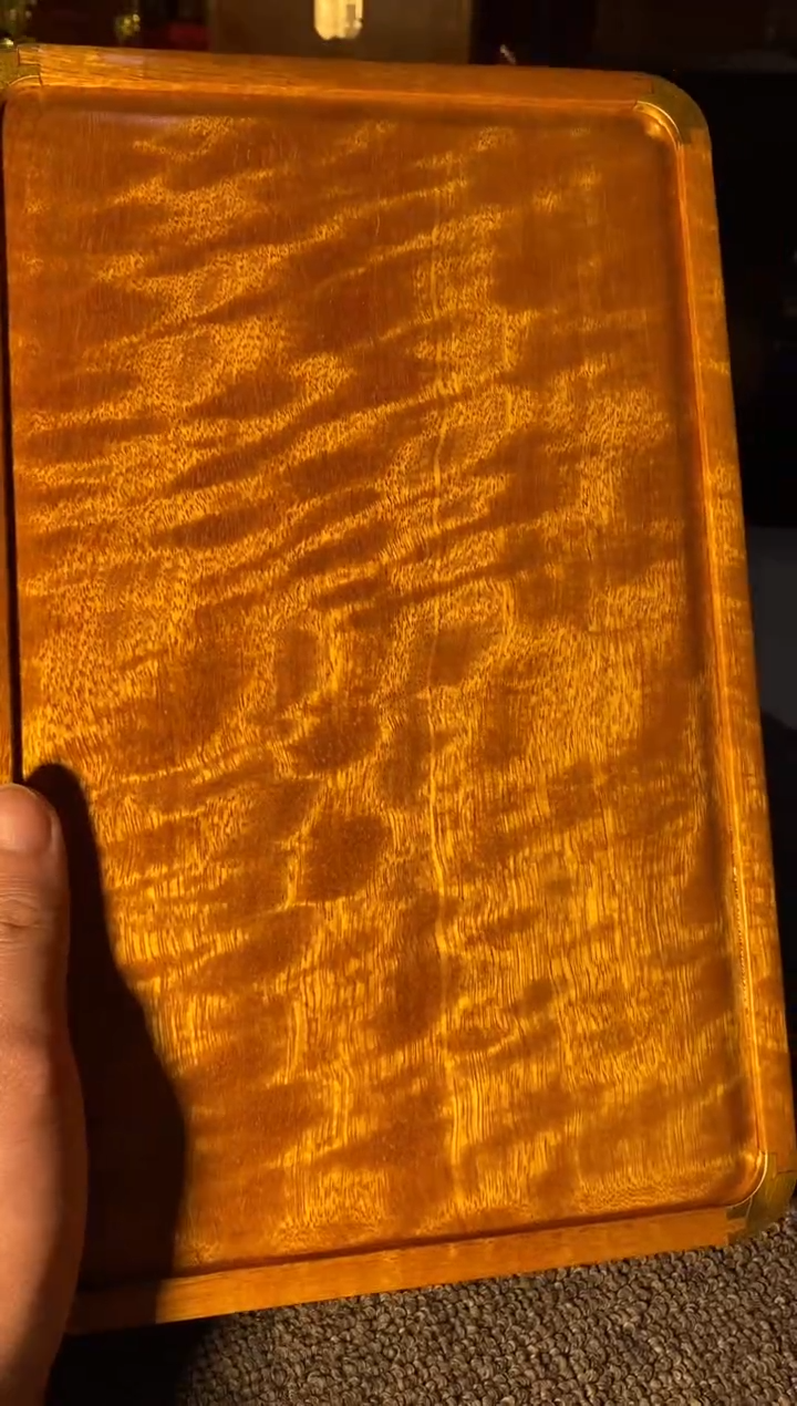 【闪购商品】金丝楠木艺金丝楠文承盘F4