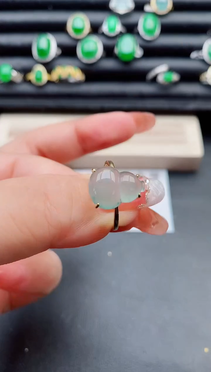 【闪购商品】翡翠戒指银S925镶嵌21312