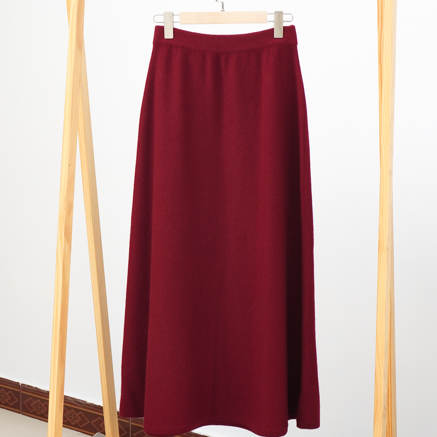 雅比那【 2025店庆双12裙子】女士时尚气质粗纺羊绒裙