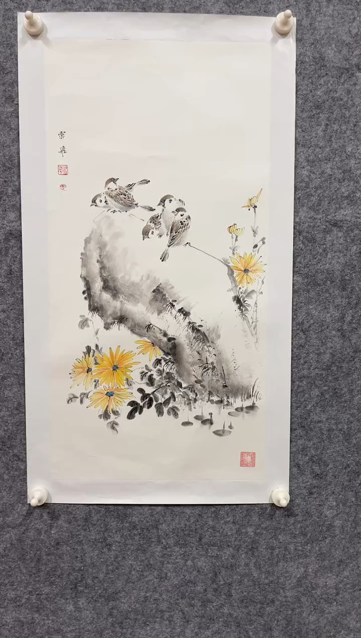 【闪购商品】国画绘画作品2平尺彭先生花鸟作品