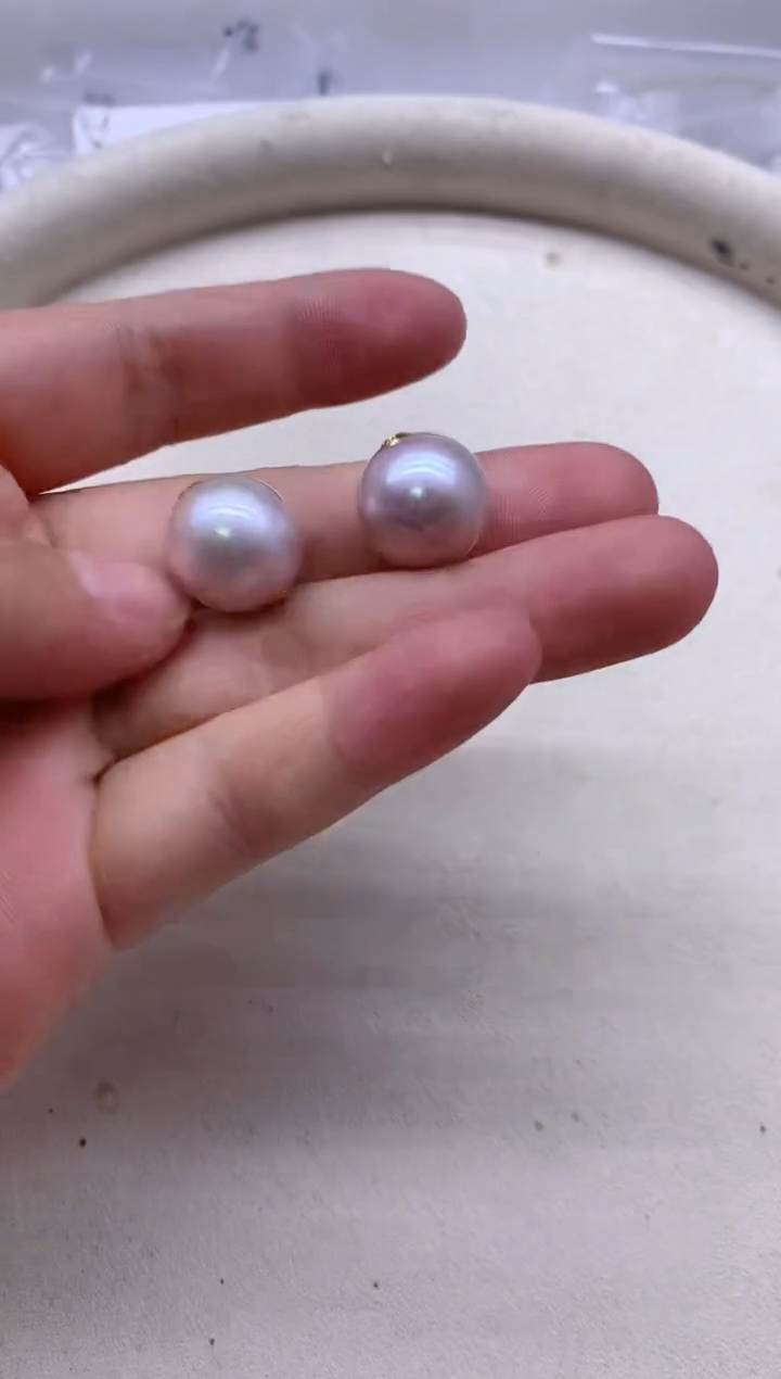 【闪购商品】淡水珍珠吊坠(不含链)18K金镶嵌多发其一