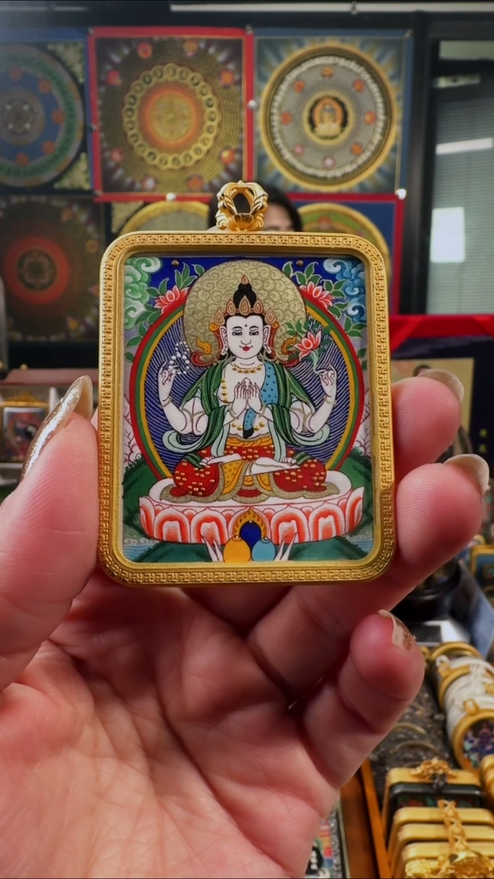 【闪购商品】吊坠壹善缘城手绘唐卡