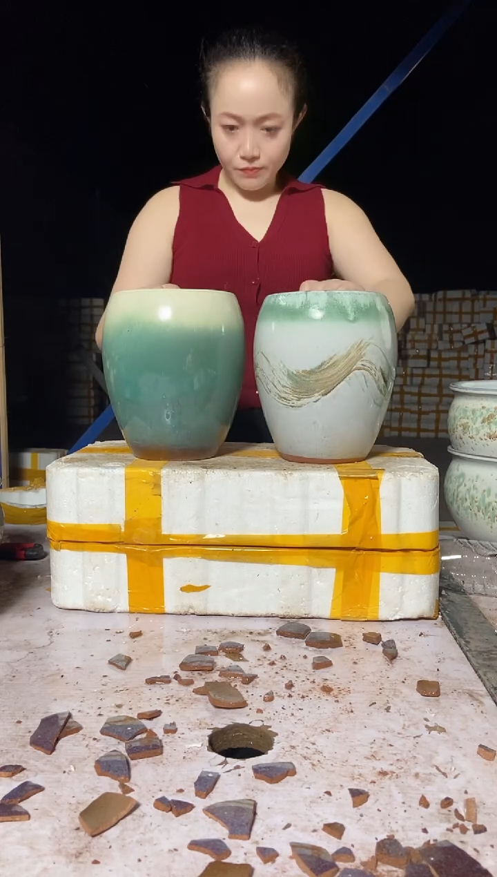宜兴紫砂粗陶花盆15/19