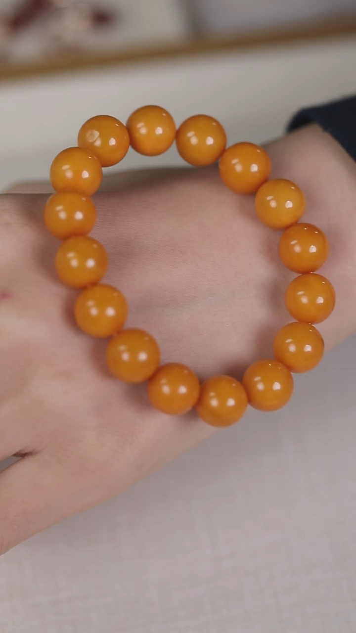 手链琥珀未镶嵌蜜蜡11-12mm手串