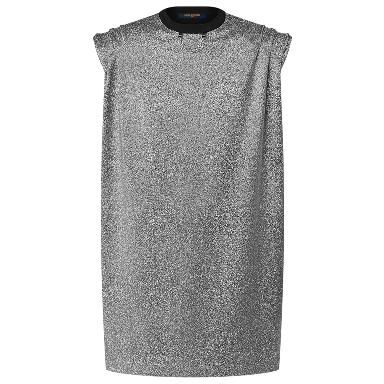 未使用 LouisVuitton/路易威登 纯色圆领无袖连衣裙 银色S