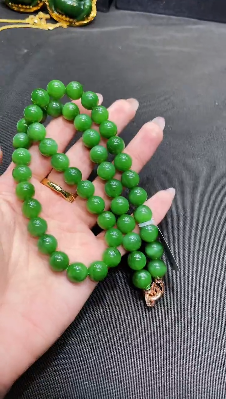 和田玉未镶嵌项链10MM 多样性发一Z