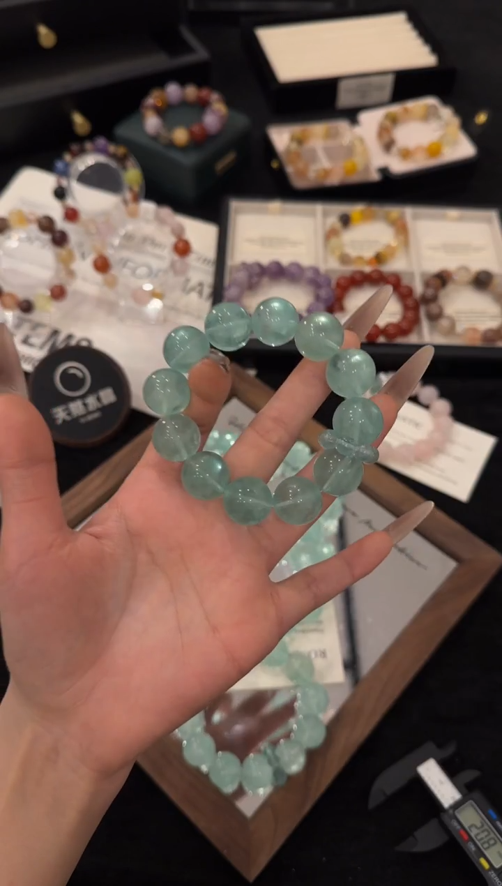 未镶嵌手链水晶绿萤石x3469