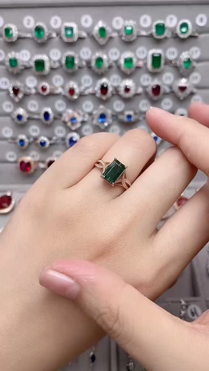 【闪购商品】碧玺18K金戒指18K金镶嵌·