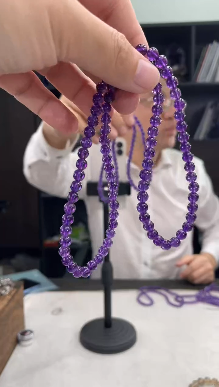 【闪购商品】水晶项链未镶嵌28.95克紫水晶项链