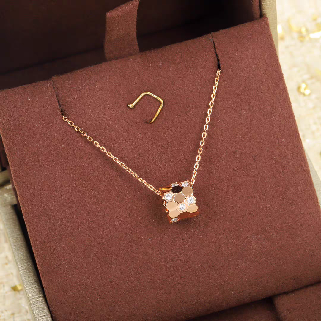 钛钢项链 欧美简约蜂巢经典锁骨链148