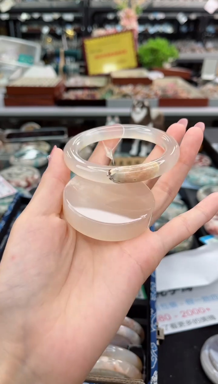 【闪购商品】石英质玉手镯未镶嵌56圈口（赠品镯心）1039124