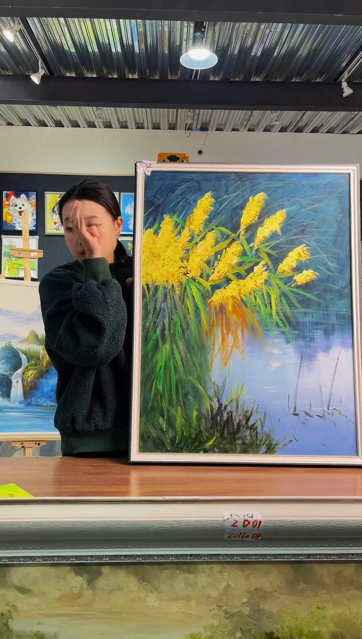 【闪购商品】油画10号 60*80 芦苇-手绘油画