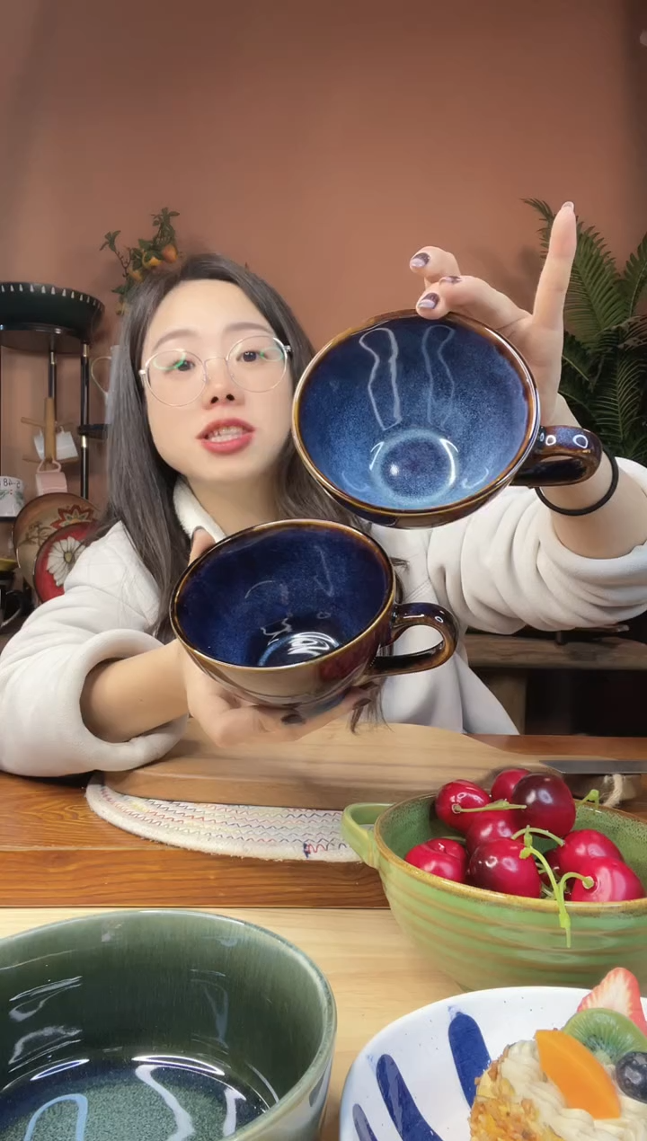 陶瓷300毫升咖啡杯 2件 微瑕疵