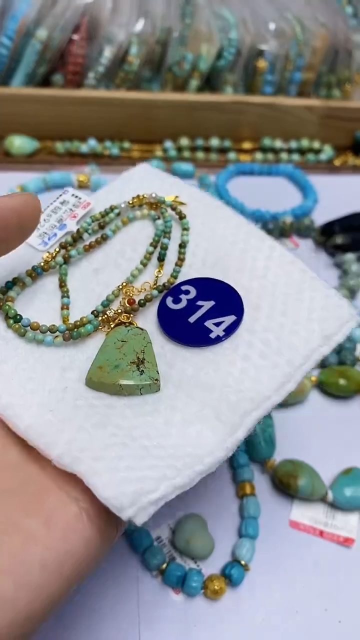 【闪购商品】绿松石项链银S925镶嵌314