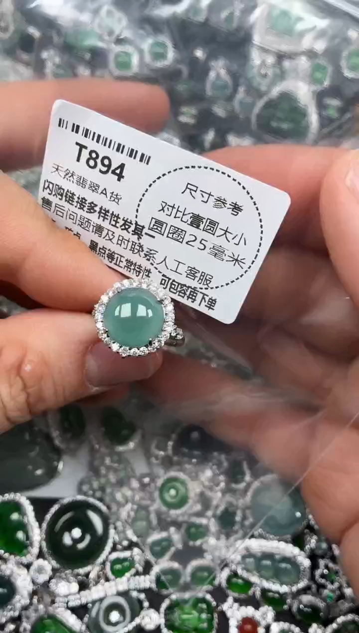 颈饰未镶嵌翡翠T894戒指