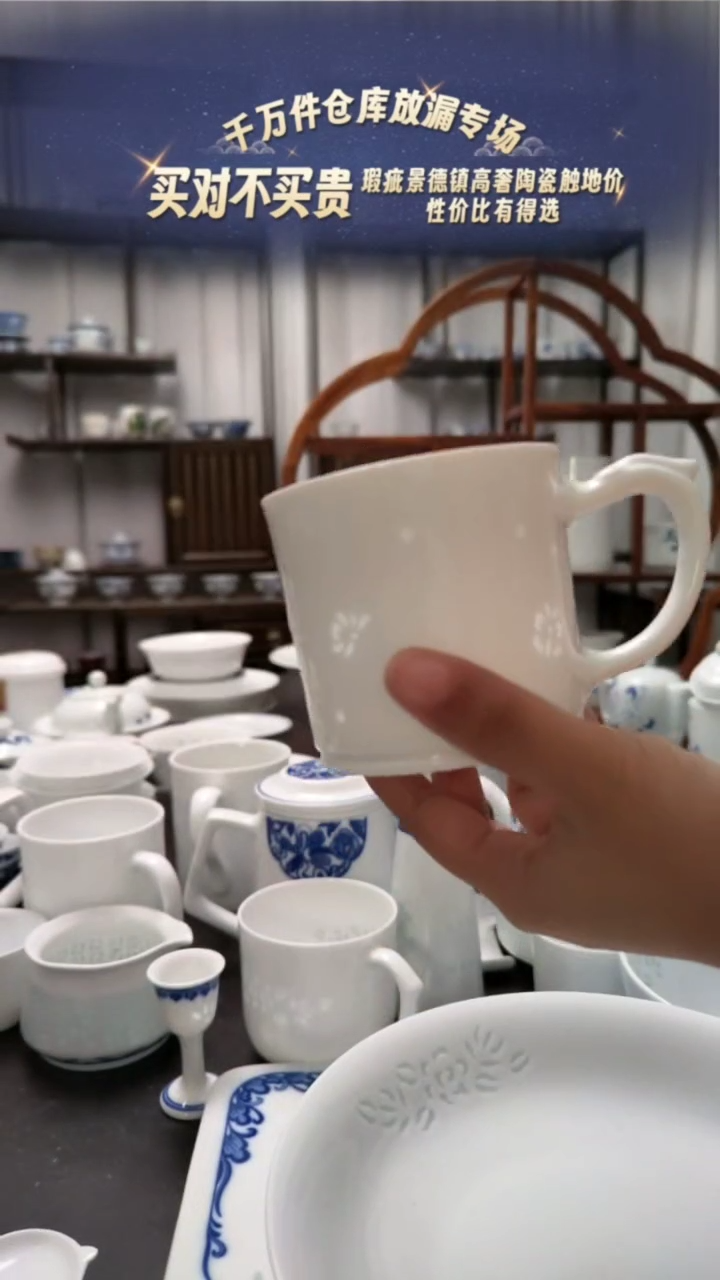 【闪购商品】瓷历历花间纯白咖啡杯一个