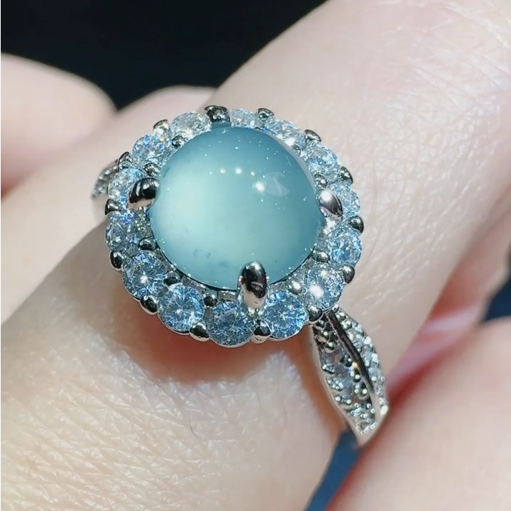 江德洋珠宝AT5355翡翠Ａ货蛋面戒指-送礼佳品