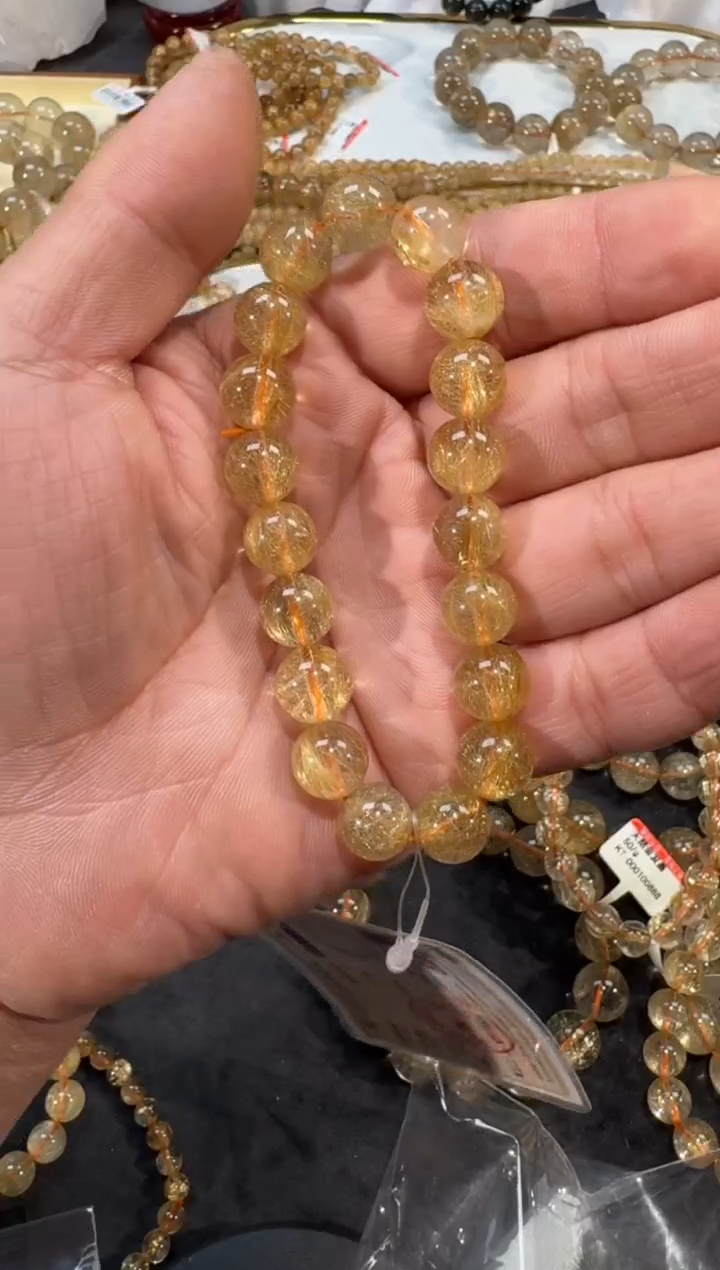 未镶嵌手串发晶冰***儿SJ-162金发晶