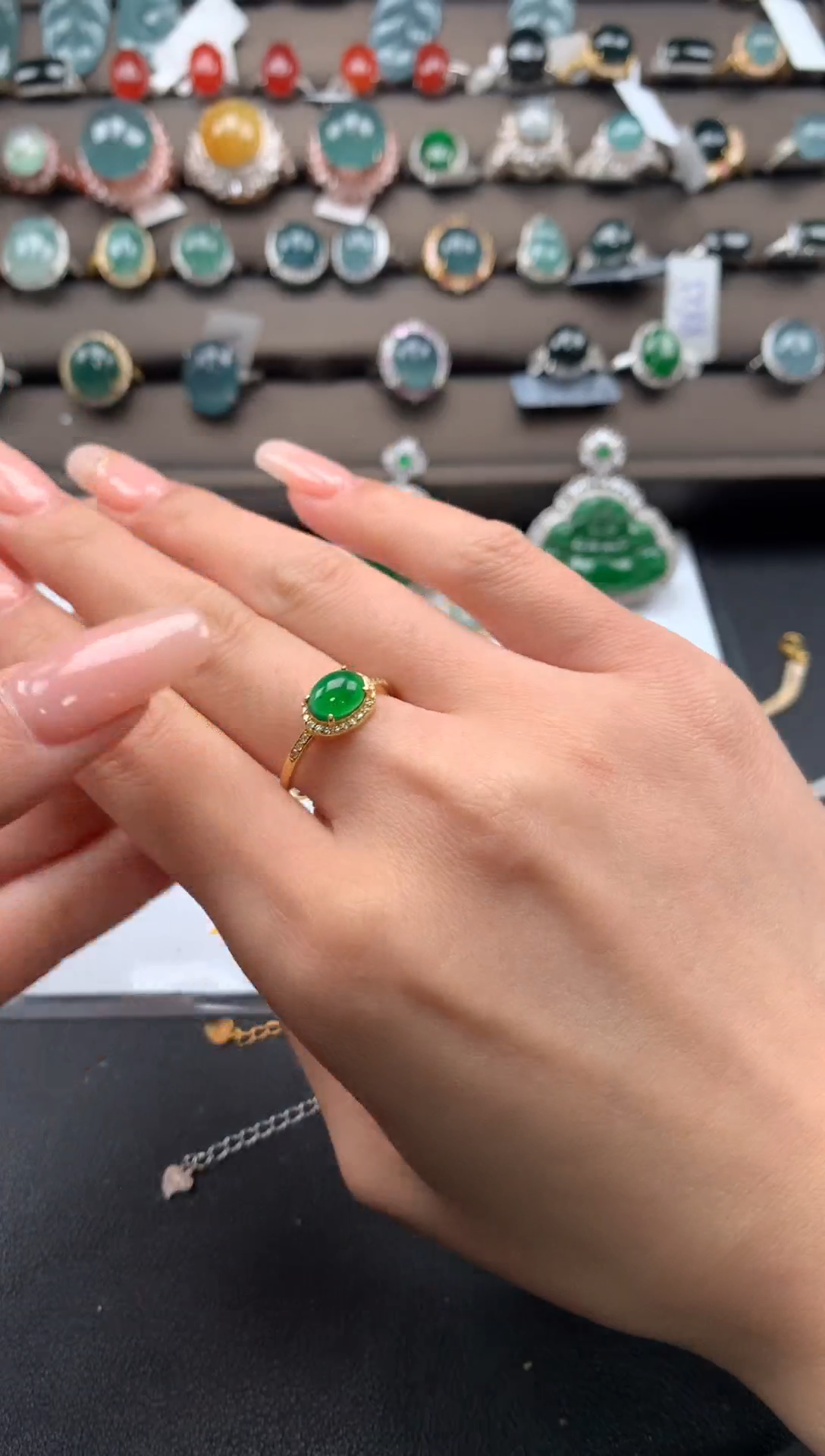 【闪购商品】翡翠戒指银S925镶嵌1111