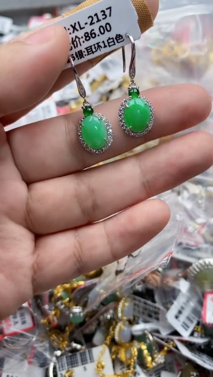 【闪购商品】翡翠戒指银S925镶嵌111111----7