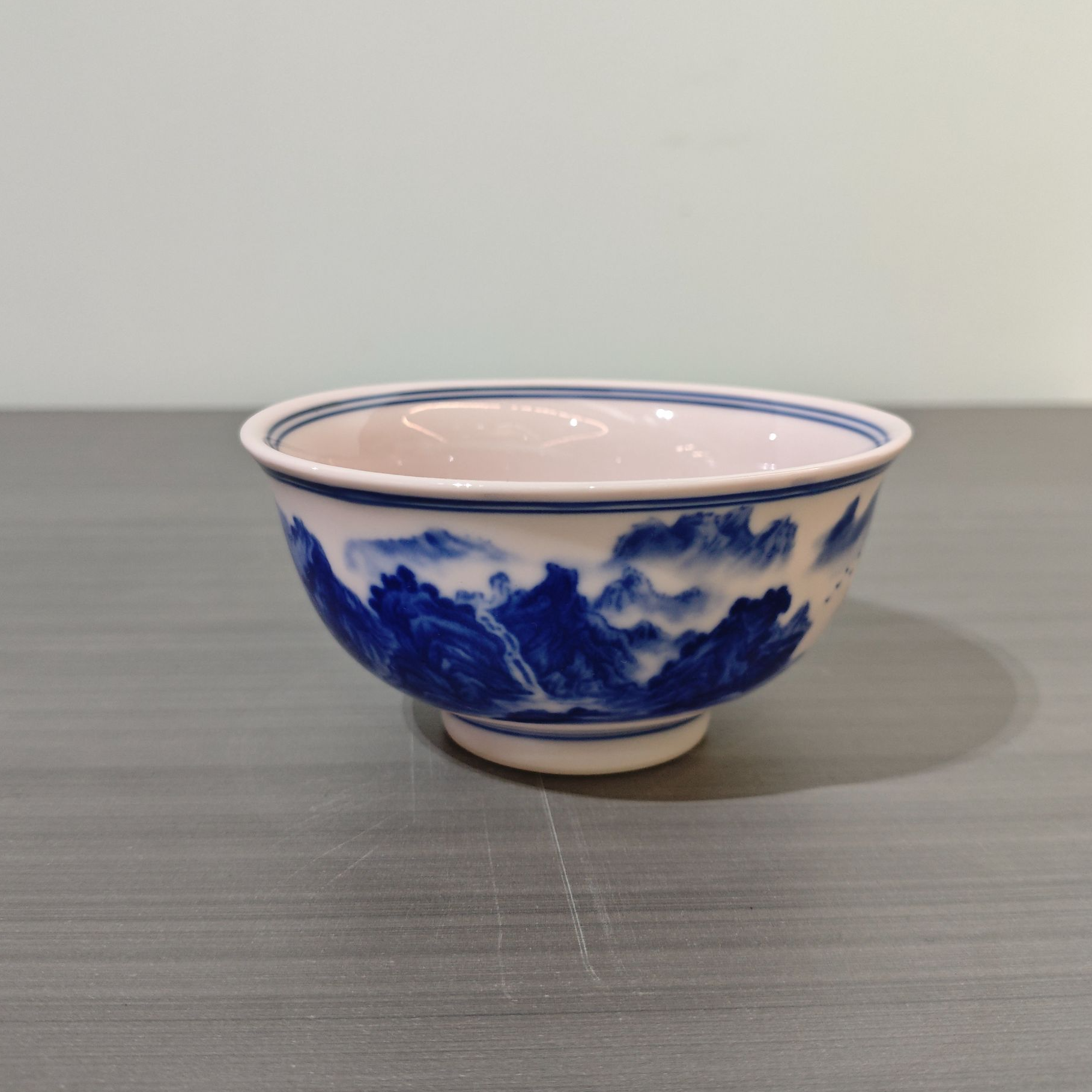 景德镇青花山水赏碗