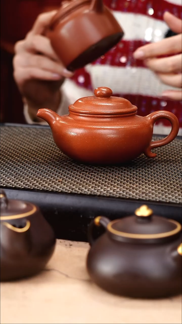 茶壶紫砂粗砂金降坡精工景舟仿古160cc