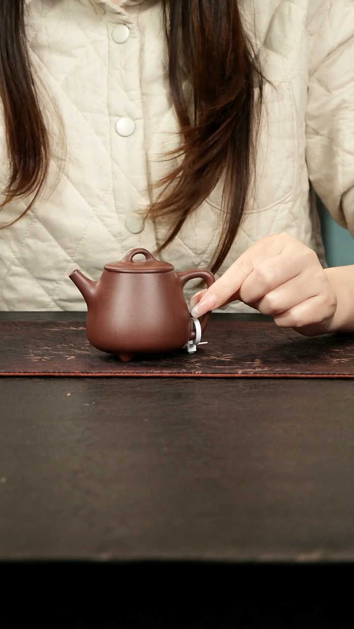 茶壶紫砂老紫泥高石瓢150cc