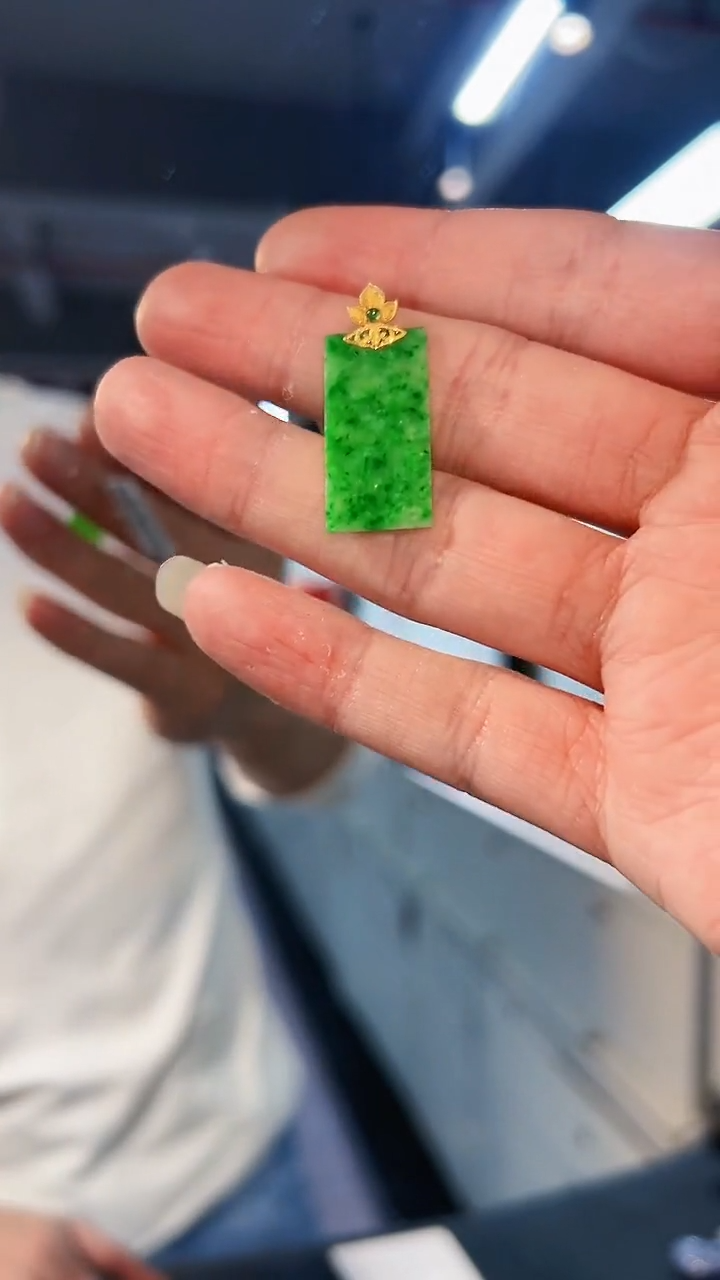 【闪购商品】翡翠颈饰18K金镶嵌缅料A货/支持复检/一件