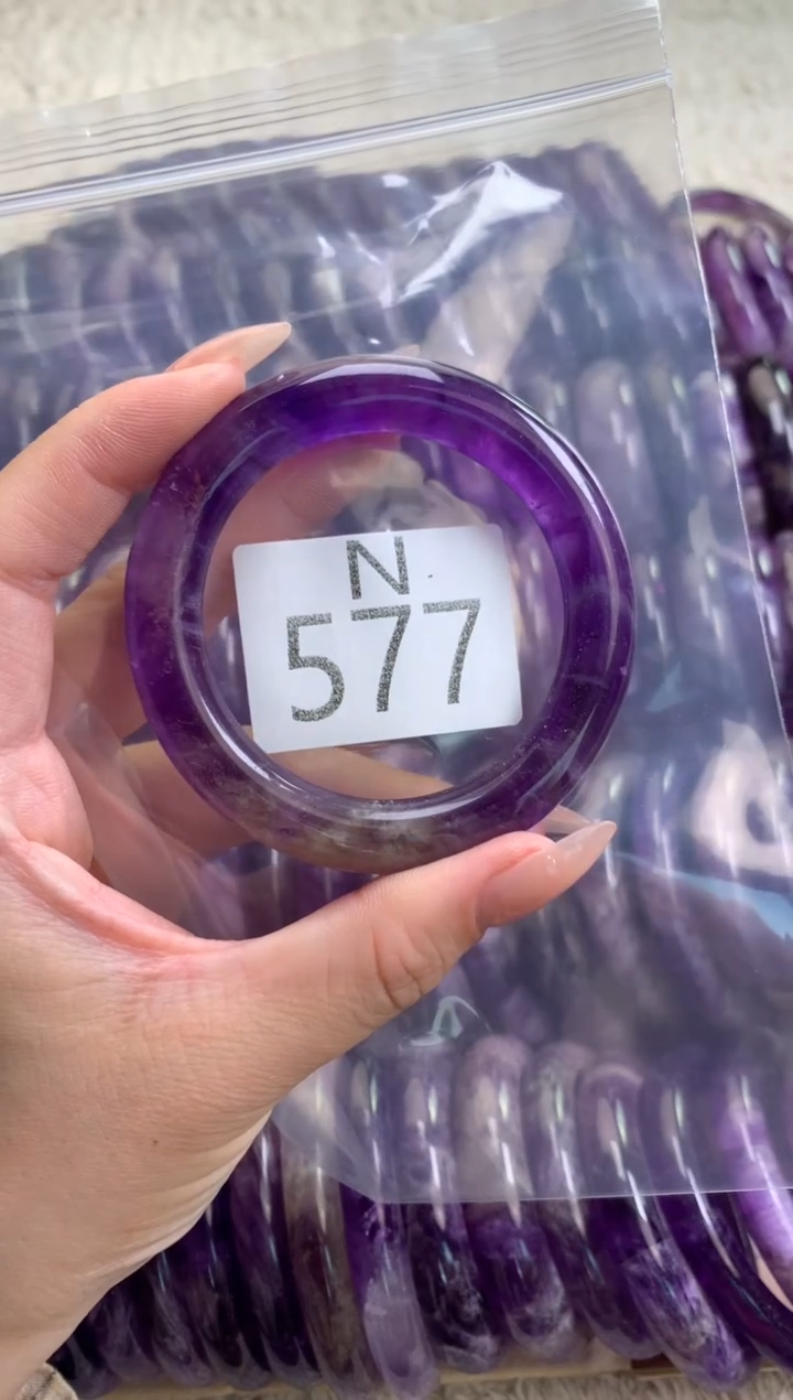 水晶珠宝半成品未镶嵌水晶手镯577-51