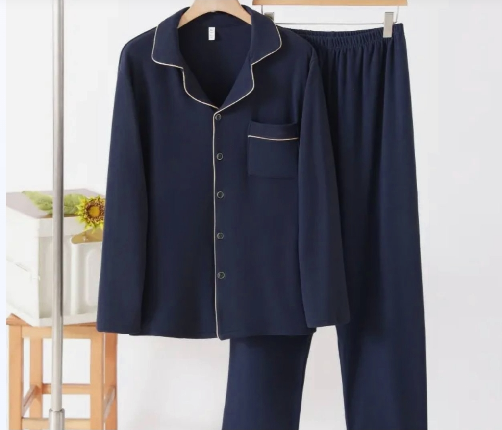 中老年家居服套装男家居服秋冬睡衣休闲L089