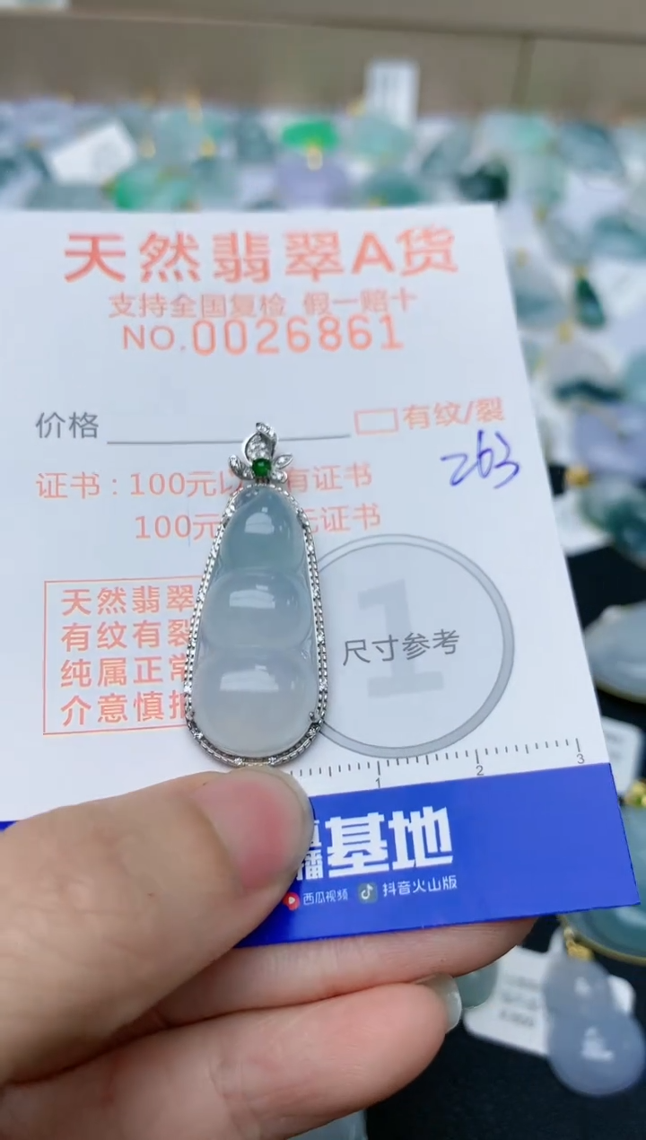 【闪购商品】翡翠颈饰18K金镶嵌天然翡翠A货    263