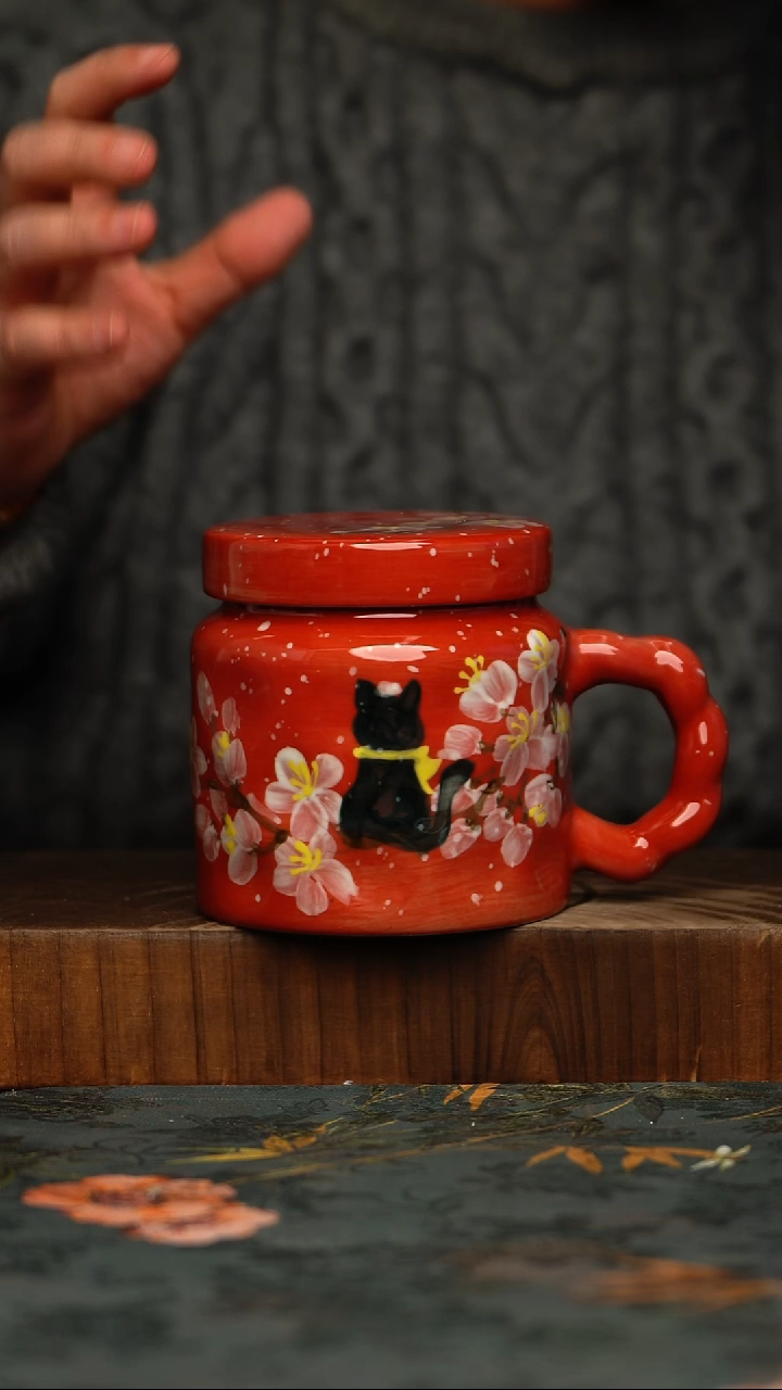 瓷片釉下彩手工手绘同款