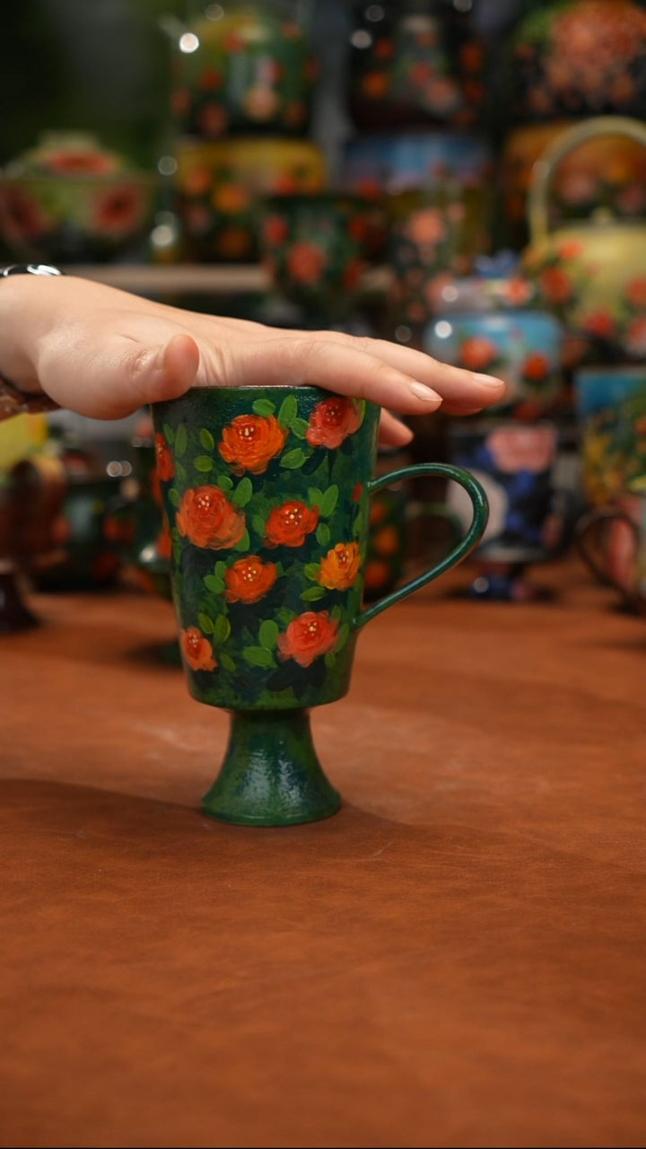 紫砂油画手绘釉下彩