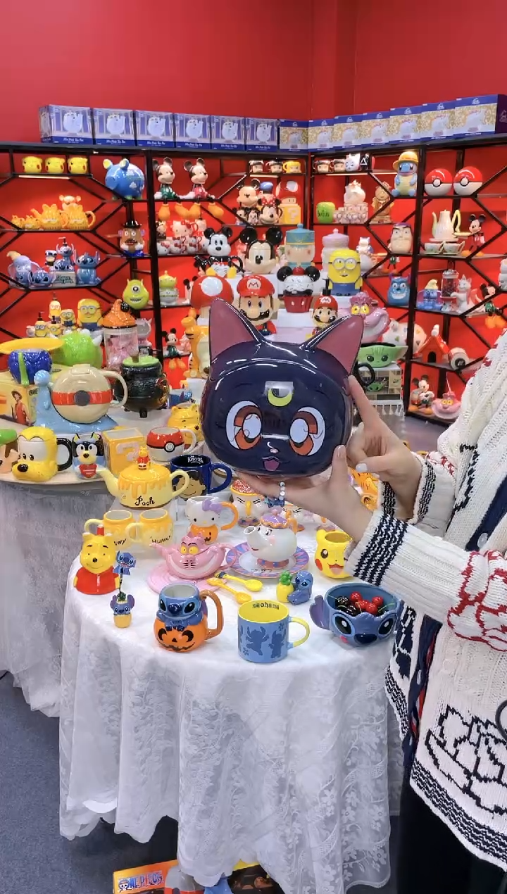 【闪购商品】.@@露娜猫陶瓷储物罐