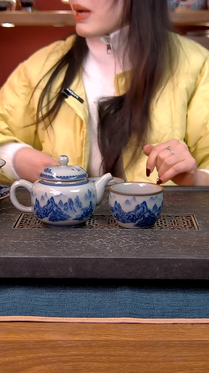 简装家用款2件套 老陶泥开片纹陶瓷茶具