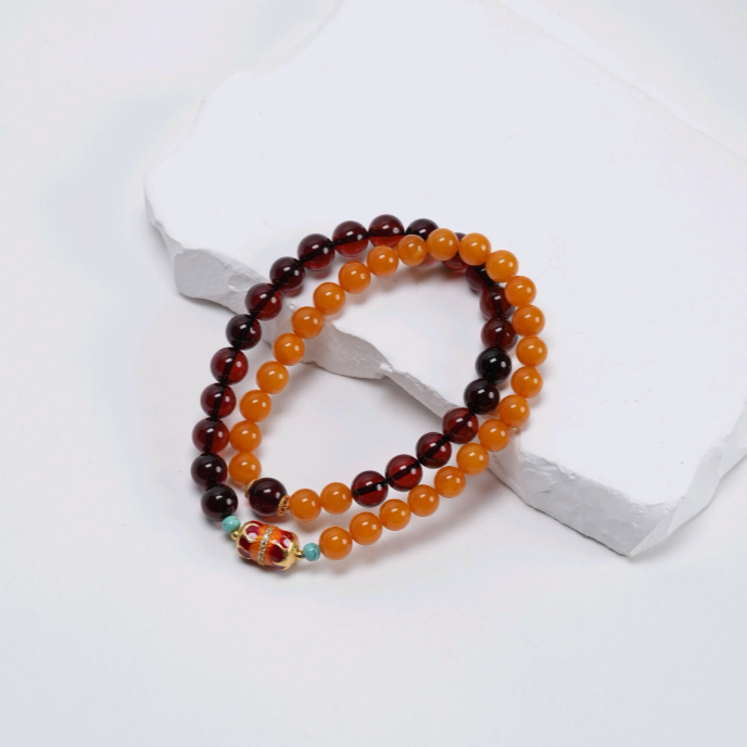 【普陀山欢喜】琥珀单圈手串（发货多样性一件）S41056