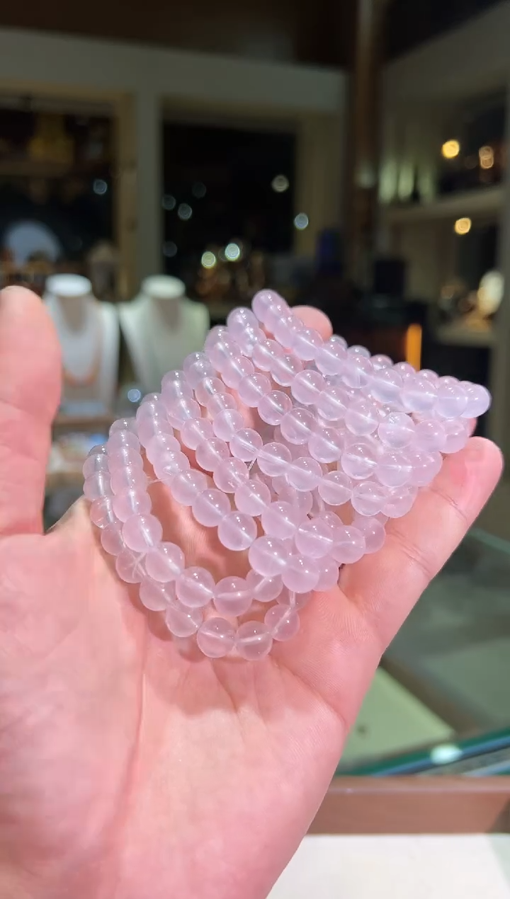 水晶手链未镶嵌8mm+星光粉水（多样性发一）