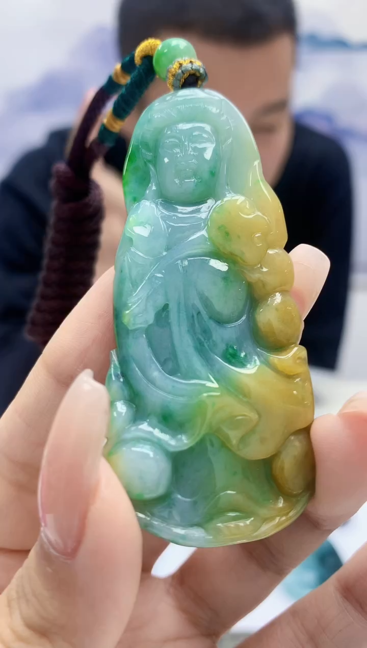 定制翡翠未镶嵌4898kk-毛货挂件87