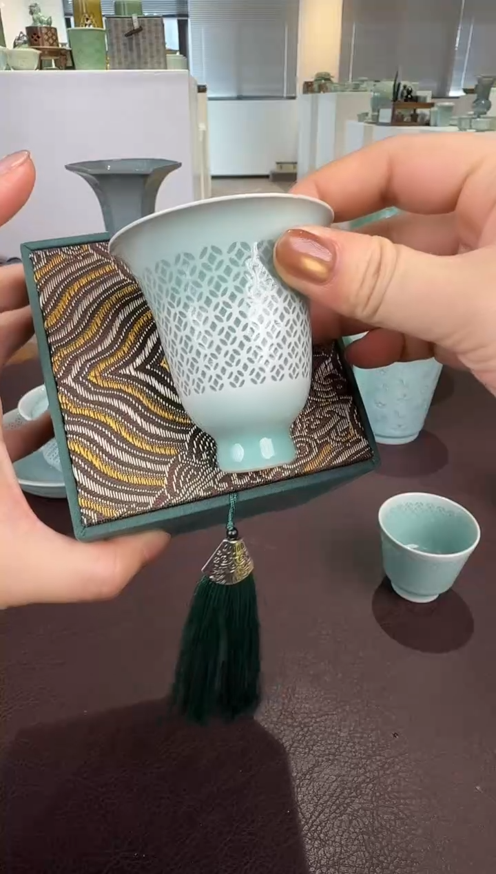 青瓷手工茶器包邮