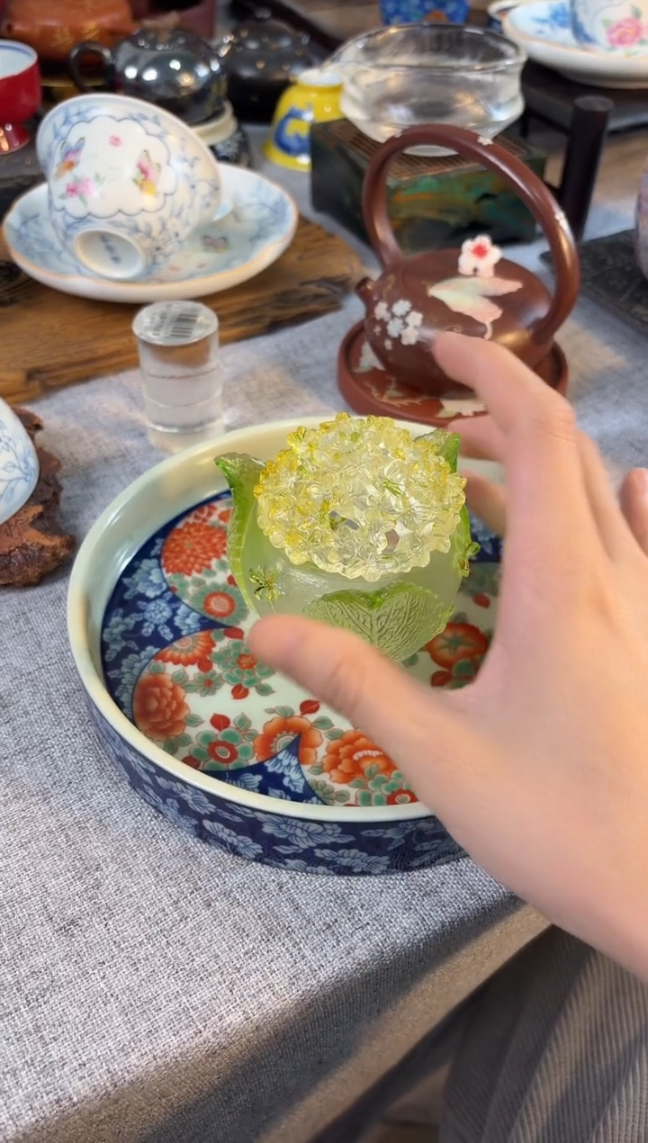 琉璃白菜黄绿香炉