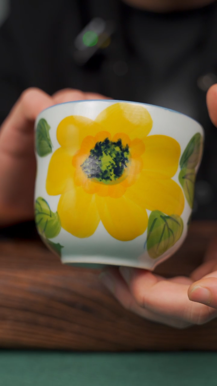 瓷片52寻一缕瓷香杯釉下手工手绘瓷器